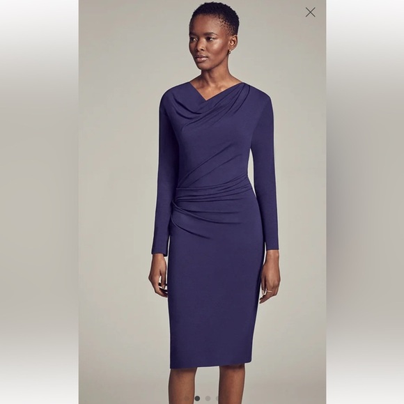 M.M.LaFleur,The Annabel Dress,Blue, Sophisticated Luxury,Excellent Cond.,Size L - Picture 1 of 13
